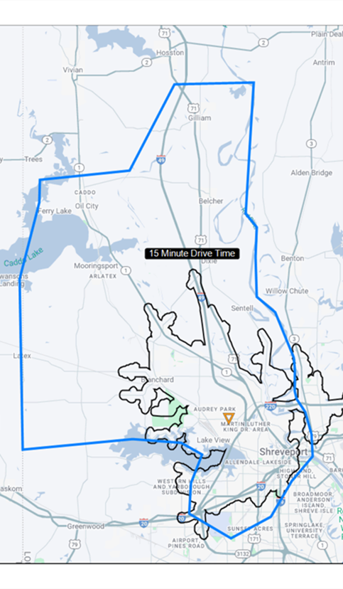 NorthShreveportRetailMap